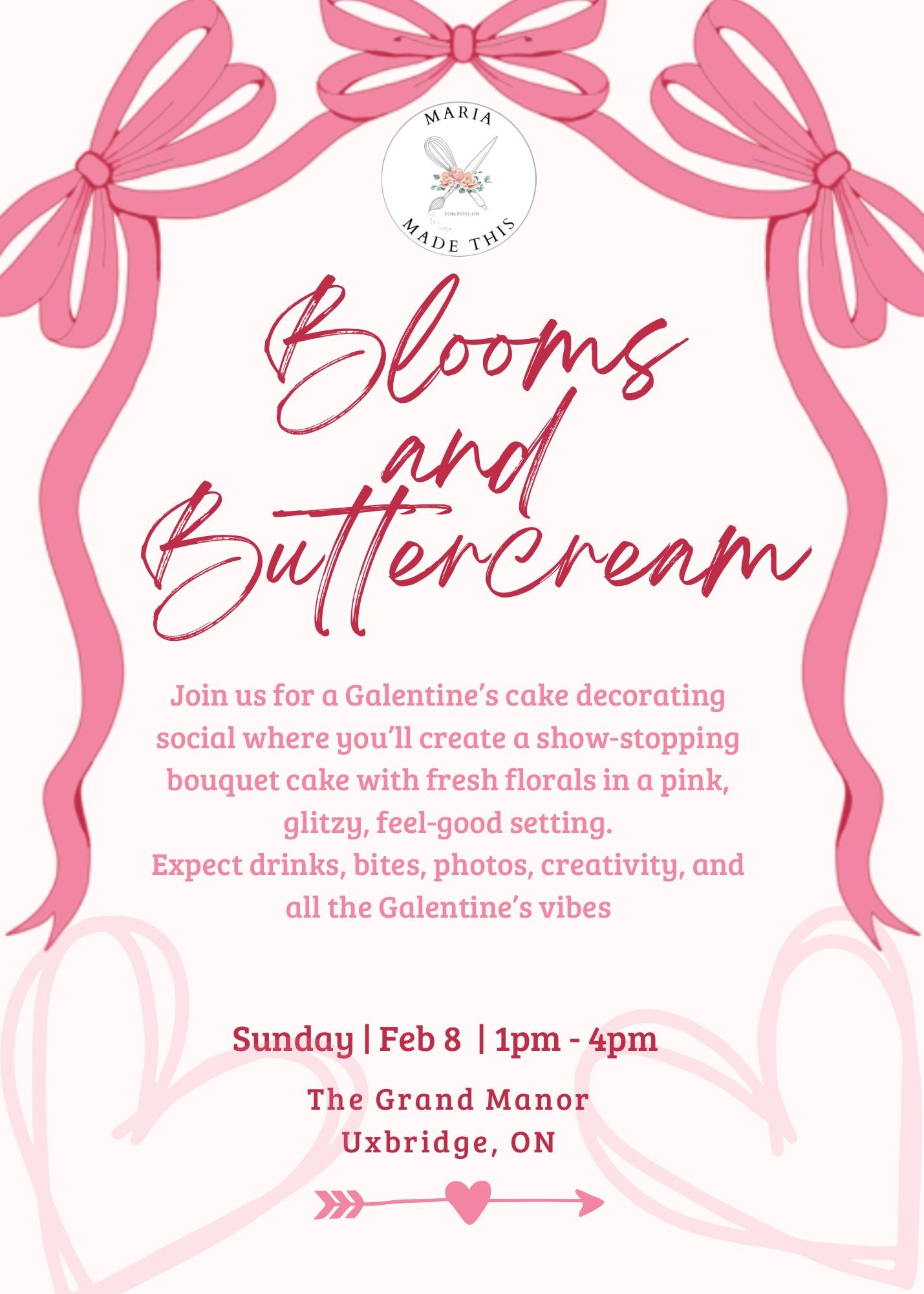 Blooms & Buttercream: A Galentine's Bouquet Cake Workshop